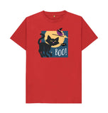 Red Organic Men's Halloween Cat T-shirt