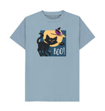 Stone Blue Organic Men's Halloween Cat T-shirt