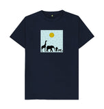 Navy Blue Organic Men's Animal T-shirt