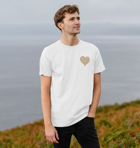 Organic Men's Animal Print Heart T-shirt