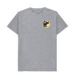 Athletic Grey Organic Men's Black Cat T-shirt