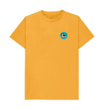 Mustard Organic Men's Dog in Green Circle T-shirt