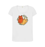 White Women's scoop neck Cat and Dog T-shirt