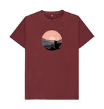 Red Wine Organic Men's  Cat in Sunset T-shirt