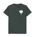 Dark Grey Organic Men's Geometric Elephant T-shirt