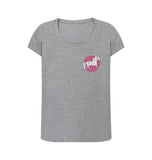 Athletic Grey Organic Ladies Scoop Neck Geometric Horse T-shirt