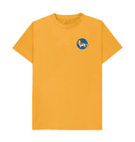 Mustard Organic Men's Dog in Blue Circle T-shirt