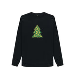Black Ladies Animal print Christmas tree Jumper
