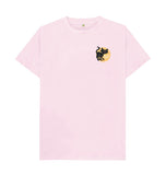 Pink Organic Men's Black Cat T-shirt