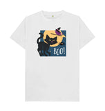 White Organic Men's Halloween Cat T-shirt
