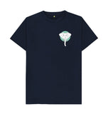 Navy Blue Organic Men's Geometric Elephant T-shirt