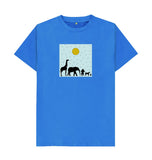 Bright Blue Organic Men\u2019s Animal T-shirt