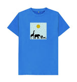 Bright Blue Organic Men's Animal T-shirt