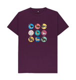 Purple Organic Men's Dogs T-shirt
