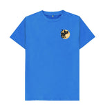 Bright Blue Organic Men's Black Cat T-shirt