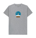 Athletic Grey Mens Penguin snow globe Christmas T-shirt