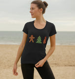 Ladies Animal print Christmas T-shirt