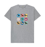 Athletic Grey Organic Men's Dogs T-shirt