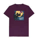 Purple Organic Men's Halloween Cat T-shirt
