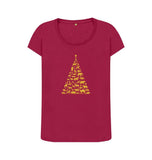 Cherry Ladies Animal Tree Christmas T-shirt