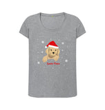 Athletic Grey Ladies Santa Paws Christmas T-shirts