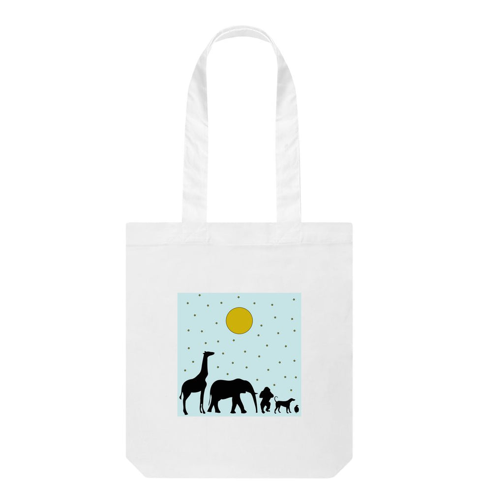 White Animal Tote Bag