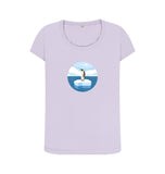 Violet Organic Ladies scoop neck Penguin T-shirt