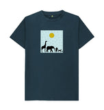 Denim Blue Organic Men's Animal T-shirt