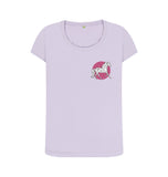 Violet Organic Ladies scoop neck geometric horse T-shirt