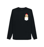 Black Ladies Santa Paws in my pocket Christmas Jumper