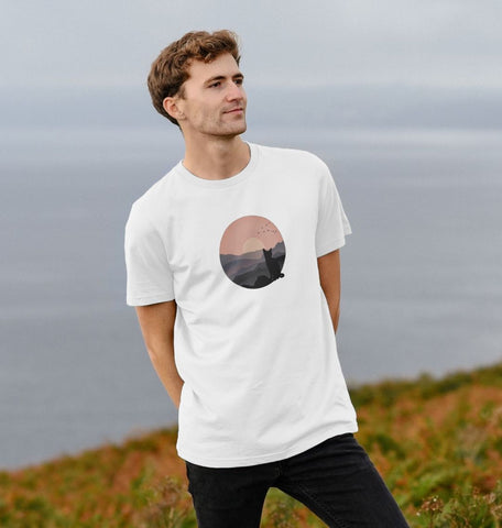 Organic Men's  Cat in Sunset T-shirt