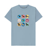 Stone Blue Organic Men's Dogs T-shirt