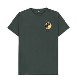 Dark Grey Organic Men's Black Cat T-shirt