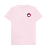 Pink Organic Men's Dog in Pink Circle T-shirt