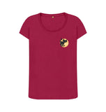 Cherry Organic Ladies Scoop Neck Black Cat T-shirt