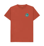 Rust Organic Men's Dog in Green Circle T-shirt