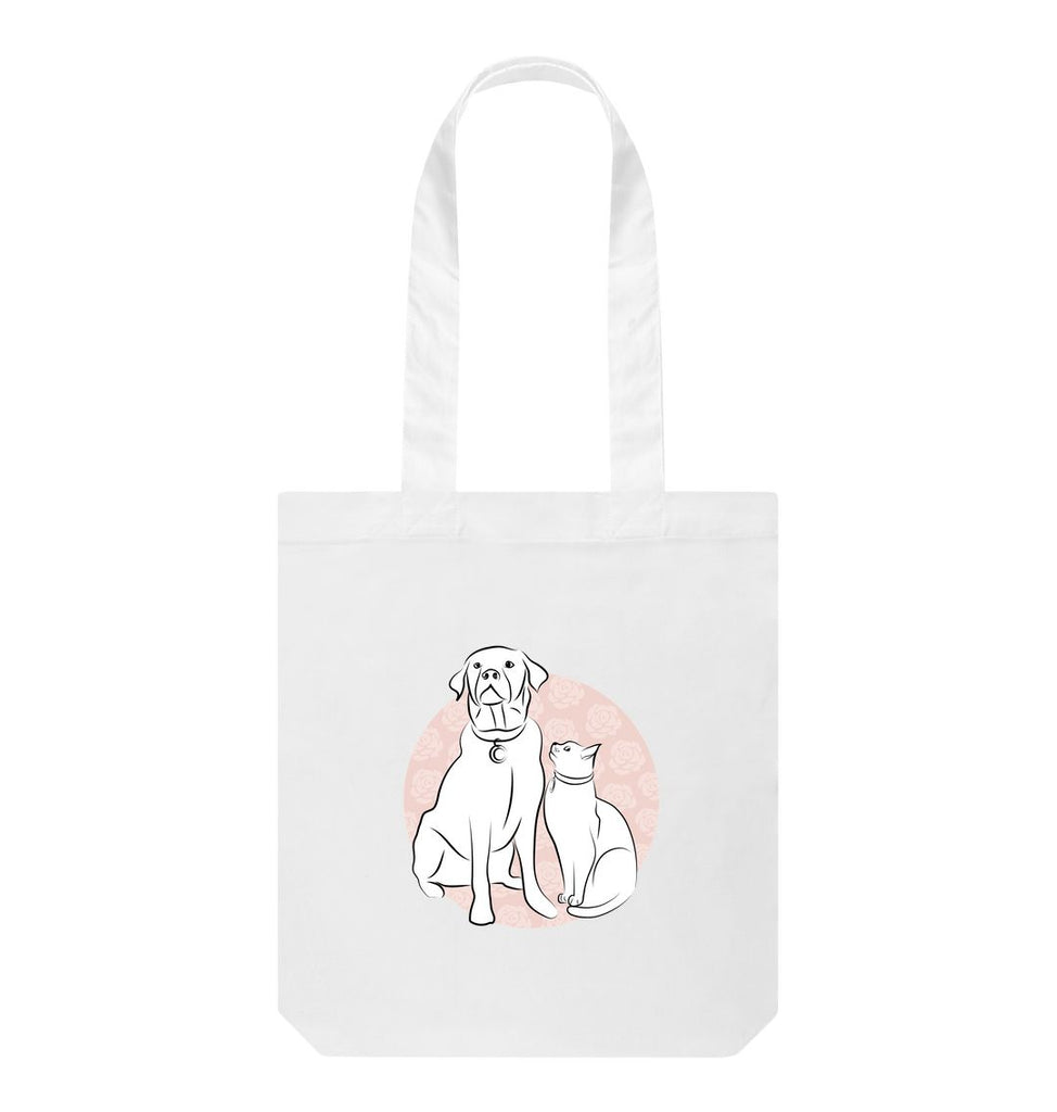 White Dog and Cat Tote Bag