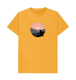 Mustard Organic Men's  Cat in Sunset T-shirt