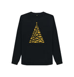 Black Ladies Animal Tree Christmas Jumper