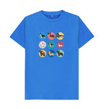 Bright Blue Organic Men's Dogs T-shirt