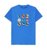 Bright Blue Organic Men\u2019s Dogs T-shirt