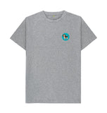 Athletic Grey Organic Men's Dog in Green Circle T-shirt