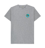 Athletic Grey Organic Men's Dog in Green Circle T-shirt