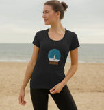 Ladies Penguin snow globe Christmas T-shirt