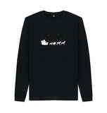 Black Mens Dogs pulling Santa's sleigh Christmas Jumper