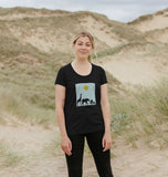 Organic Ladies Scoop Neck Animal T-shirt