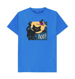 Bright Blue Organic Men's Halloween Cat T-shirt