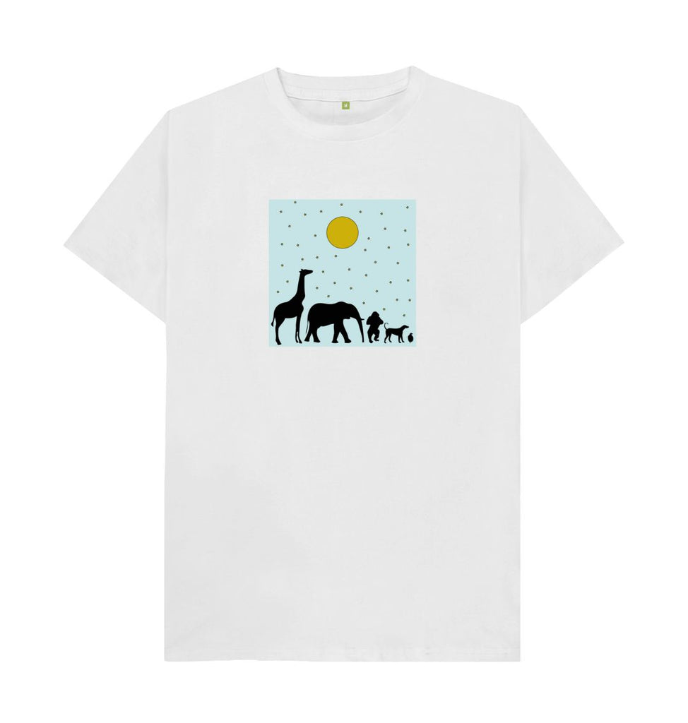 White Organic Men's Animal T-shirt