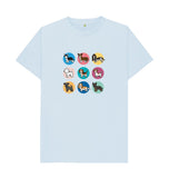 Sky Blue Organic Men's Dogs T-shirt