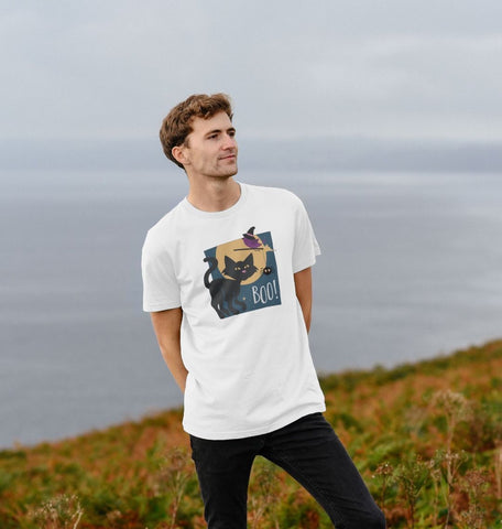 Organic Men's Halloween Cat T-shirt